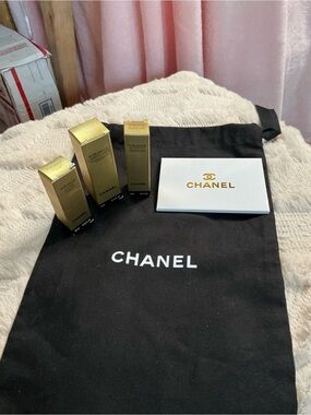 Chanel Sublimage Luxury Skincare 3-Piece Set with Mirror & Pouch